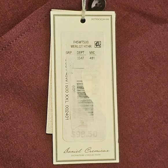Daniel Cremieux Supima XXL Touch of Cashmere Wine Red L/S Button Shirt NWT L996 - Picture 7 of 7